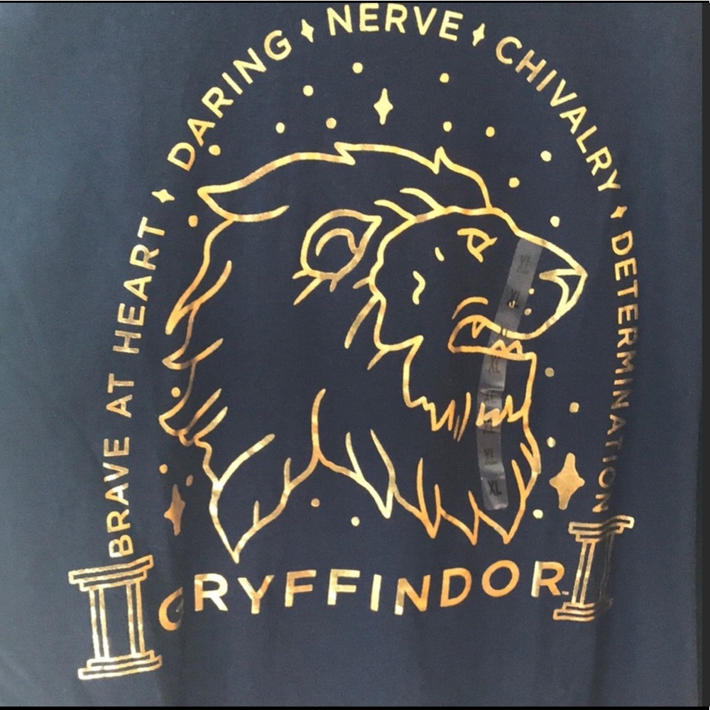 Harry Potter blue and gold short sleeve tee XL new